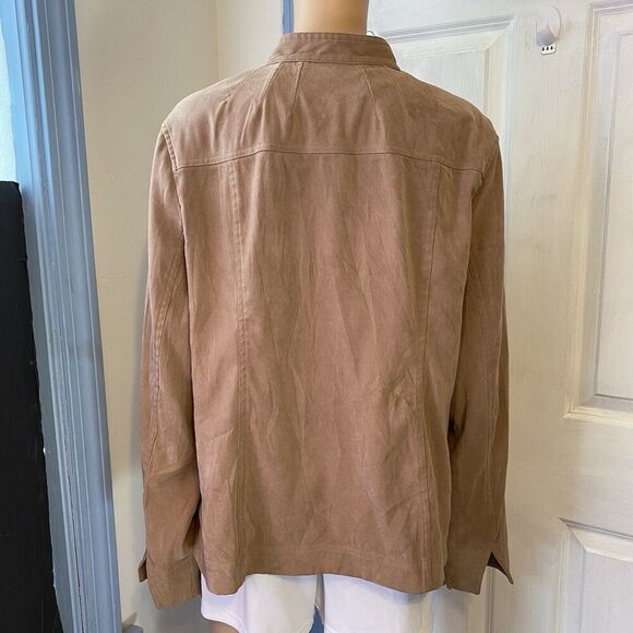 VTG Hastings & Smith Women Jacket Sz L Tan Snap Button Pocket Western Old Money - Picture 11 of 11